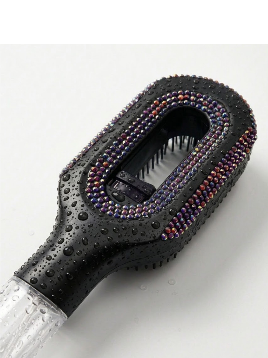Eirae Brush Black Bedazzled Spray Hairbrush
