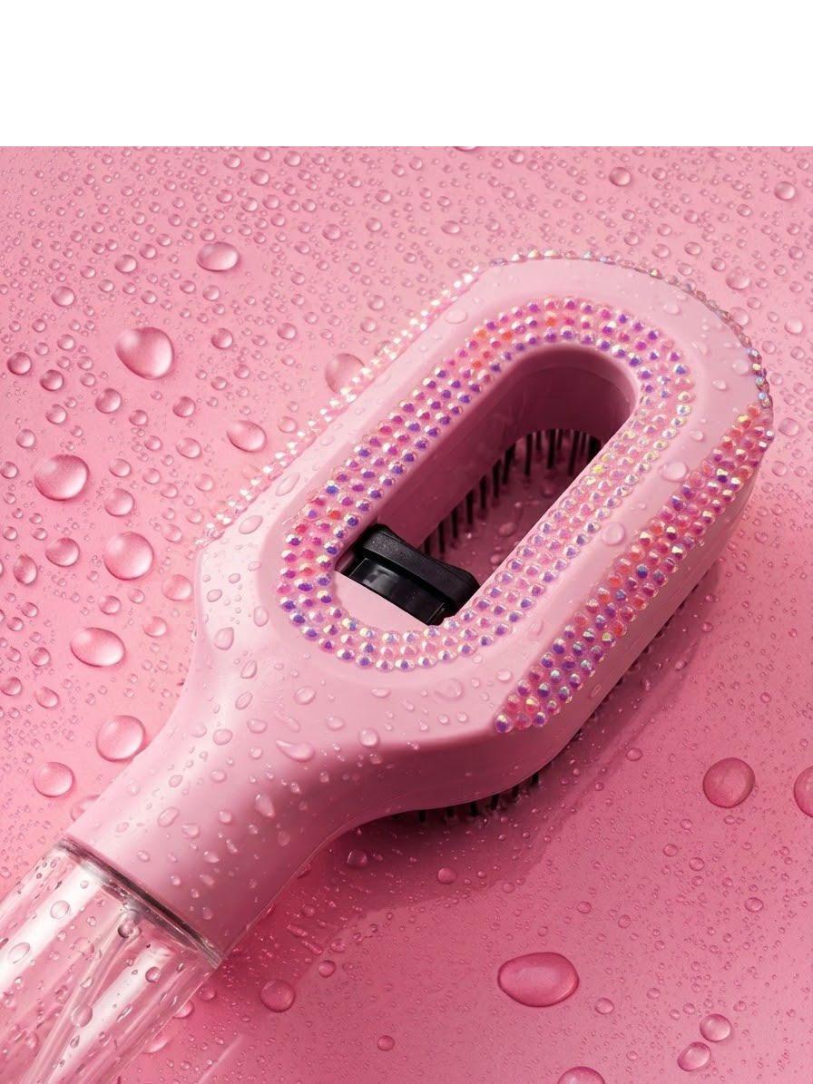 Eirae Brush Baby Pink Bedazzled Spray Hairbrush