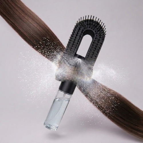 Eirae Brush Black Bedazzled Spray Hairbrush
