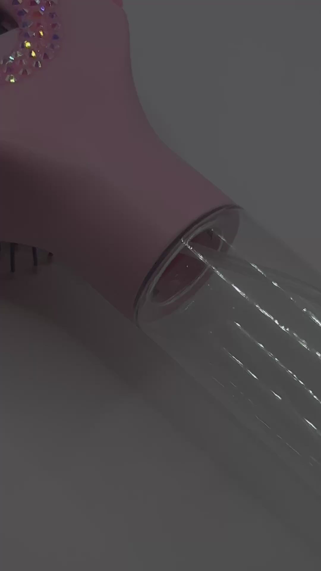 Eirae Brush Rose Pink Bedazzled Spray Hairbrush